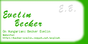 evelin becker business card